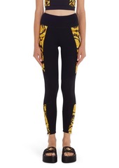 Versace Barocco Print Zip Hem Leggings