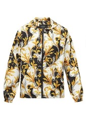 Versace Baroque-print hooded windbreaker jacket