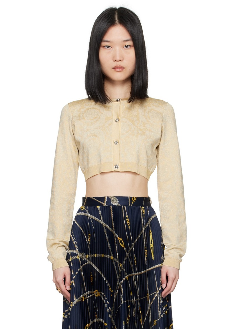 Versace Beige & Gold Barocco Cardigan