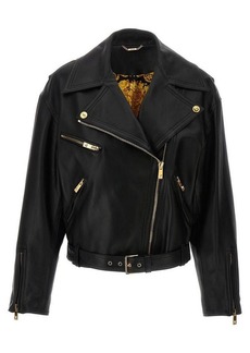 VERSACE Biker leather jacket