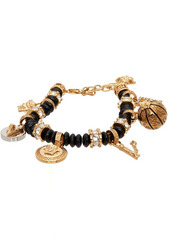 Versace Black & Gold Charms Bracelet