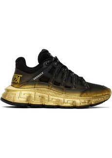 Versace Black & Gold Trigreca Sneakers
