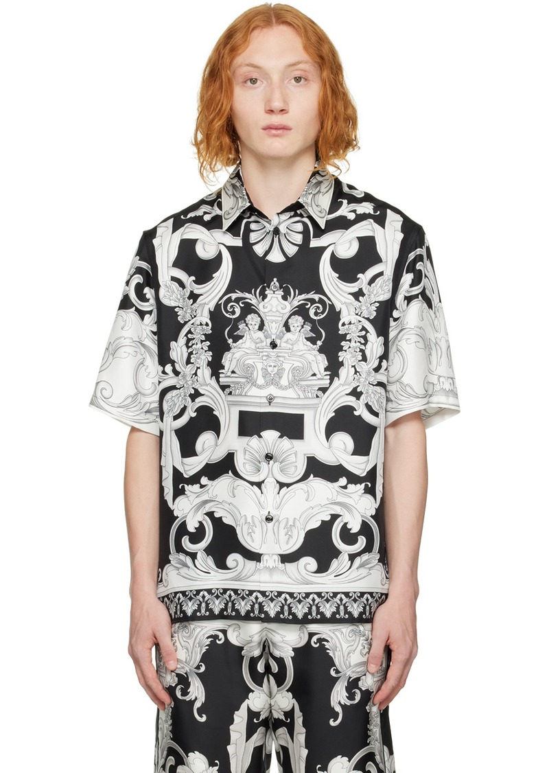 Versace Black & White Baroque Shirt