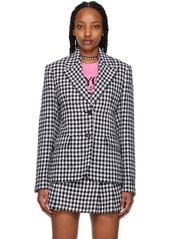 Versace Black & White Vichy Blazer