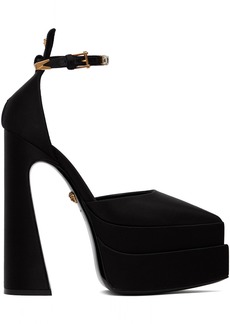 Versace Black Aevitas Pointy Platform Heels
