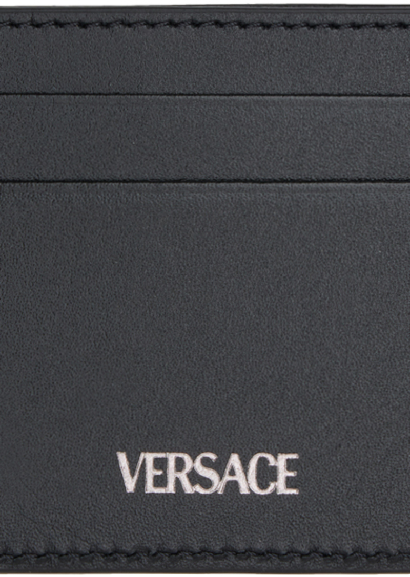 Versace Black Barocco Jacquard Card Holder