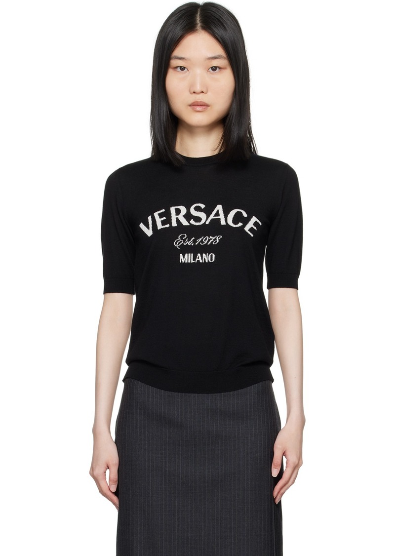 Versace Black College Sweater