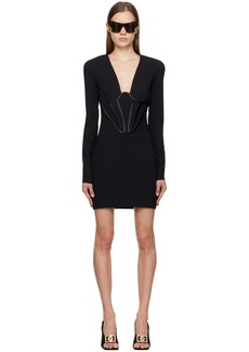Versace Black Corset Mini Dress