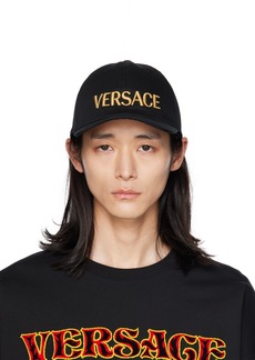 Versace Black Embroidered Cap