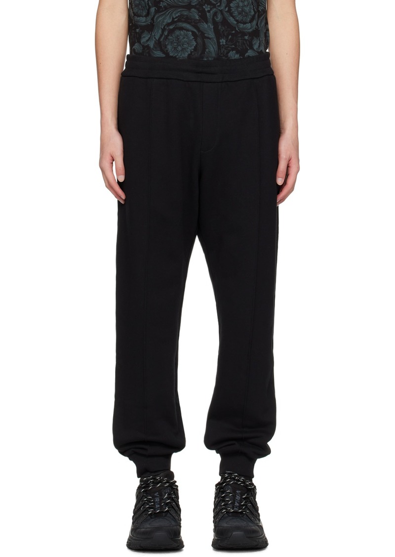 Versace Black Embroidered Sweatpants