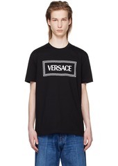 Versace Black Embroidered T-Shirt