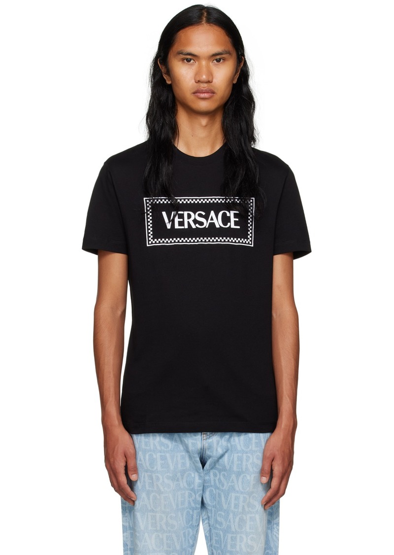 Versace Black Embroidered T-Shirt