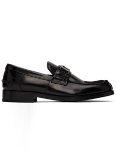 Versace Black Greca Loafers