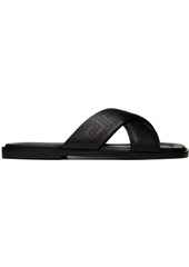 Versace Black Greca Sandals