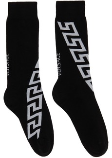 Versace Black Greca Socks