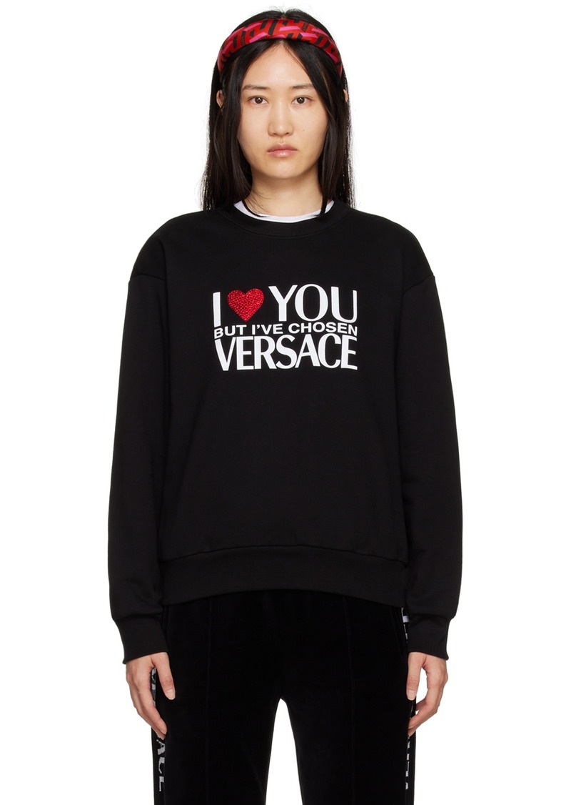 Versace Black 'I Love You' Sweatshirt
