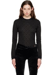 Versace Black 'La Greca' Sweater