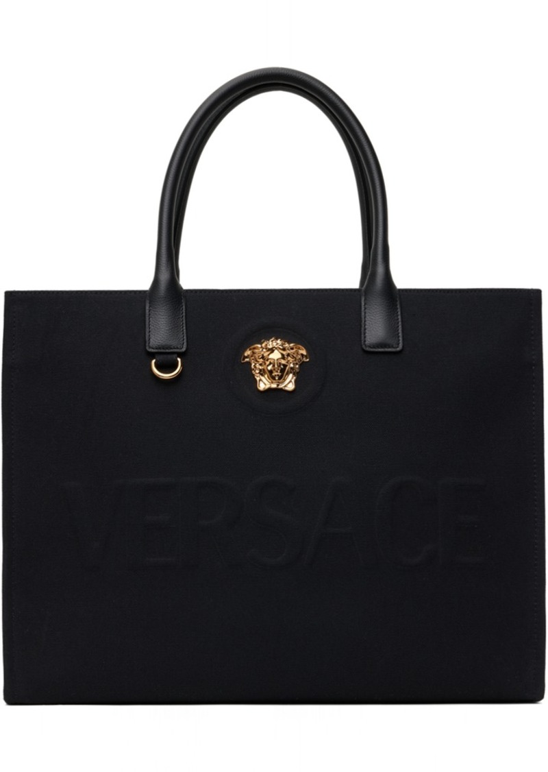 Versace Black 'La Medusa' Large Tote