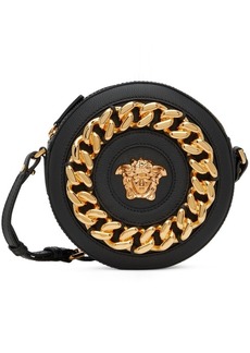 Versace Black 'La Medusa' Round Crossbody Bag