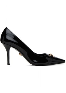 Versace Black Leather Heels