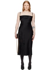 Versace Black Medusa Hardware Midi Dress