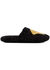 Versace Black Medusa Slippers