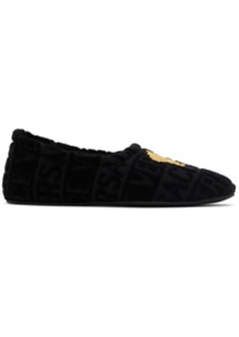 Versace Black Medusa Slippers