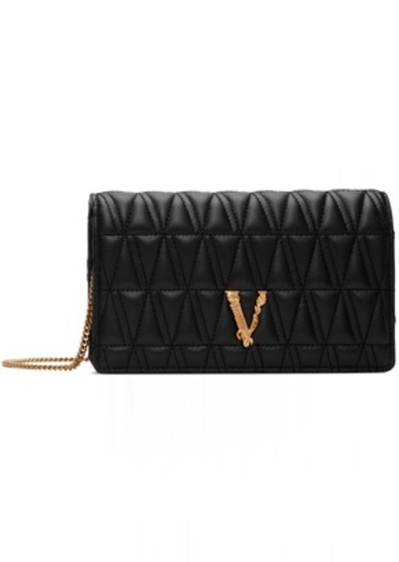 Versace Black Mini Quilted Bag