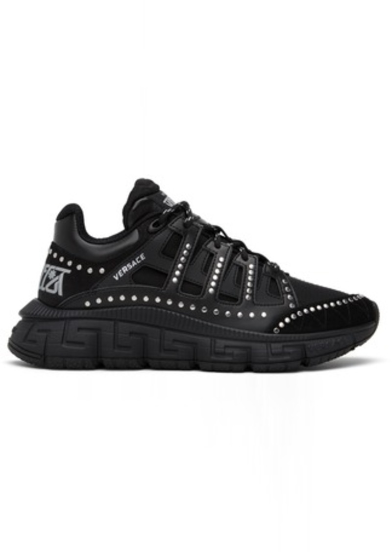Versace Black Studded Trigreca Sneakers
