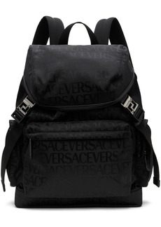 Versace Black 'Versace' Allover Neo Backpack