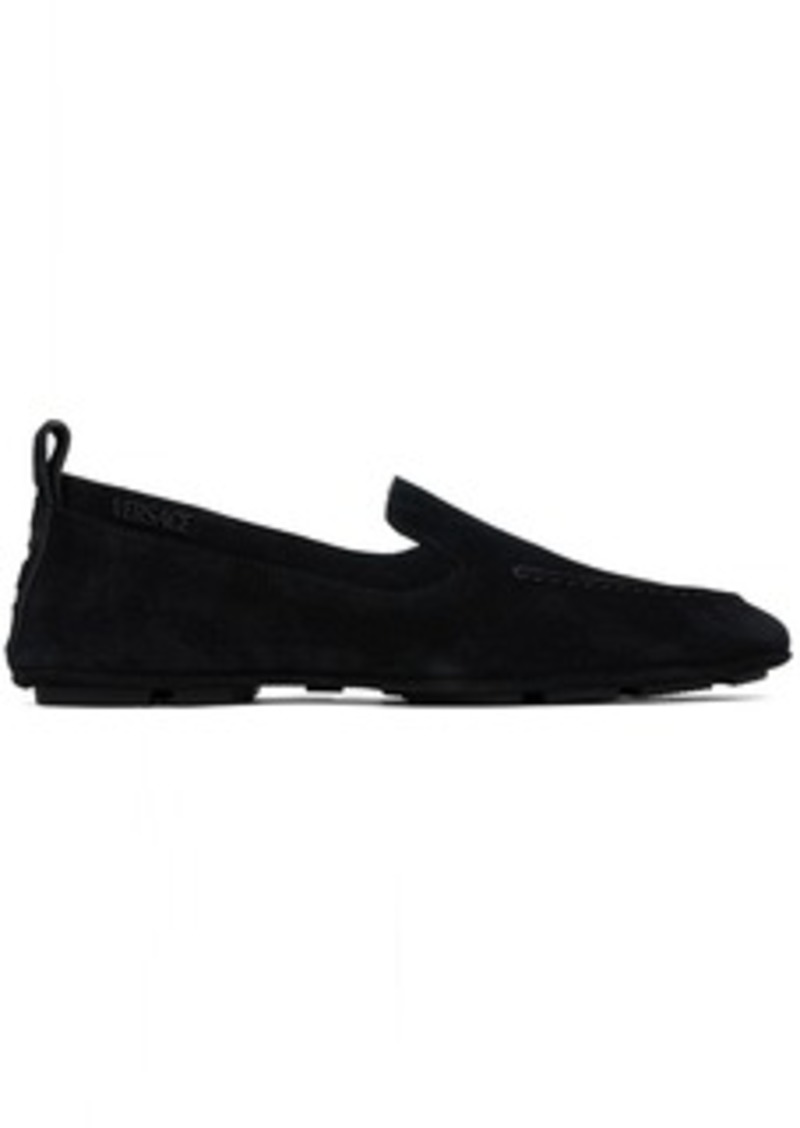 Versace Black Villa Driver Loafers