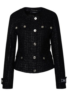 VERSACE Black virgin wool blend jacket