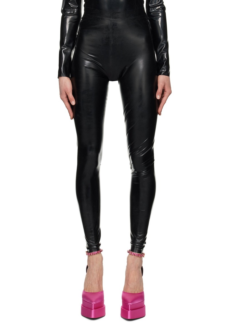 Versace Black Zip Leggings