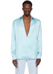 Versace Blue Fluid Shirt