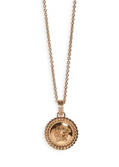 Versace Brass-Tone Metal Medusa Pendant Necklace