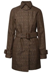 VERSACE Brown cotton blend trench coat