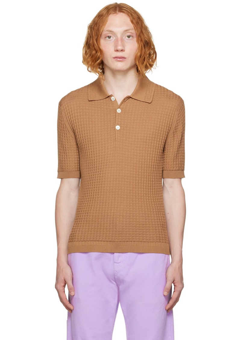 Versace Brown Greca Polo