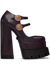 Versace Burgundy Medusa Aevitas Heels