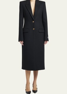 Versace Caban Cape Light-Felted Wool Peacoat