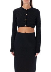 VERSACE Cardigan cropped jaquard crocco lurex