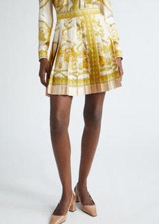 Versace Coupe des Dieux Silk Pleated Skirt