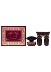 Versace Crystal Noir by Versace for Women - 3 Pc Gift Set 1.7oz EDT Spray, 1.7oz Body Lotion, 1.7oz Bath and Shower Gel