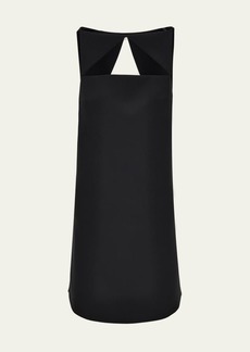 Versace Double Wool Blend Cocktail Dress with Cutout Details