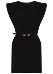 Versace belted silk mini dress