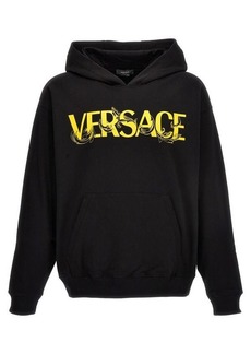 VERSACE Embroidered logo hoodie