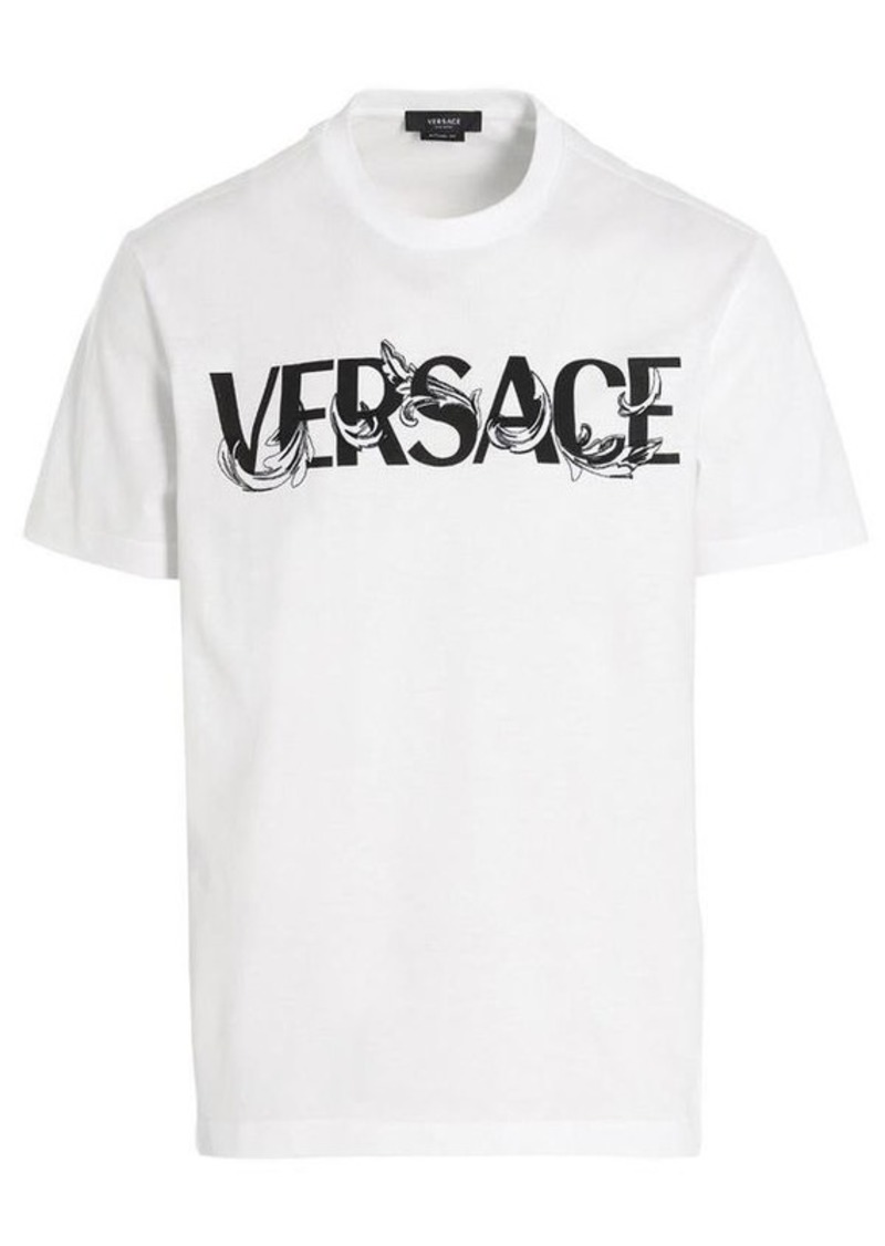 VERSACE Embroidered logo T-shirt