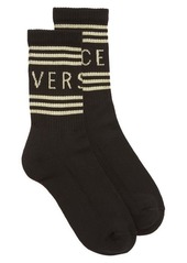 Versace First Line Stripe Crew Socks