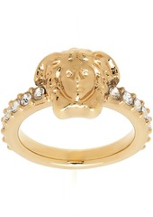 Versace Gold Crystal 'La Medusa' Ring