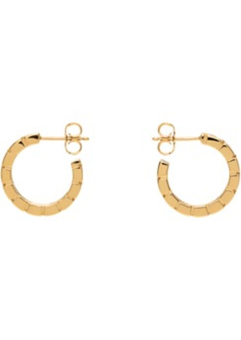 Versace Gold Greca Hoop Earrings