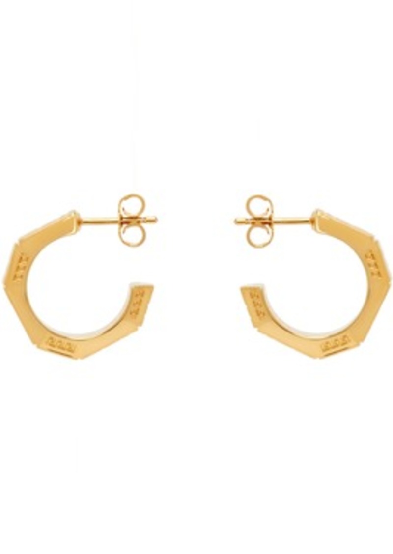 Versace Gold Greca Quilting Earrings